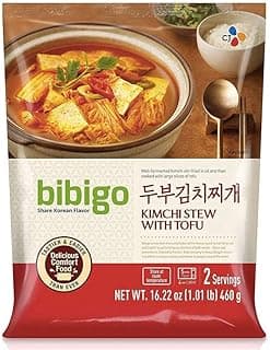 Bibigo Traditional Korean Kimchi Stew with Tofu - 16.2oz (Pack of 2) : Grocery &amp; Gourmet Food